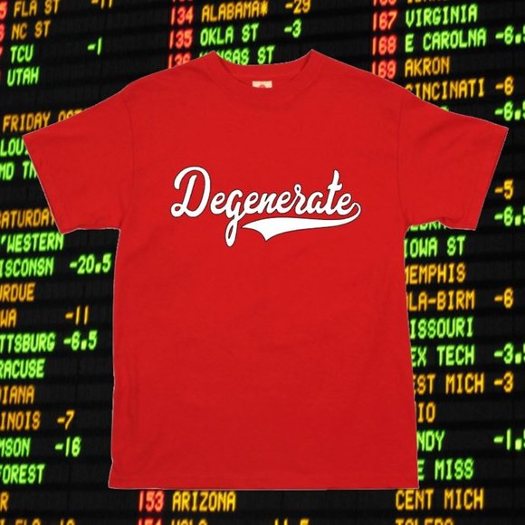 Degenerate Morals " Degenerate " Sports Betting Gambling Sportsbook - Picture 1 of 1